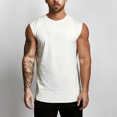 Crewneck Tank Top T-Shirt // White (XS)