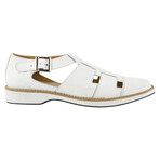 Adam //  Buckled Fisherman Sandal // White (US: 9.5)