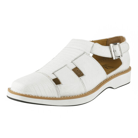 Adam //  Buckled Fisherman Sandal // White (US: 7)