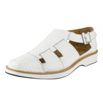 Adam //  Buckled Fisherman Sandal // White (US: 9.5)