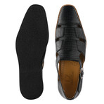 Adam //  Buckled Fisherman Sandal // Black (US: 9.5)