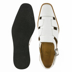 Adam //  Buckled Fisherman Sandal // White (US: 9.5)