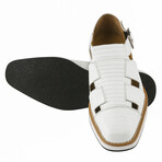 Adam //  Buckled Fisherman Sandal // White (US: 9.5)