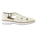 Adam //  Buckled Fisherman Sandals // Cream (US: 11)