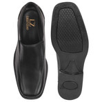 Rozar // Leather Slip-On Loafers // Black (US: 9.5)