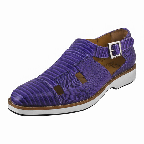 Adam //  Buckled Fisherman Sandal // Purple (US: 7)
