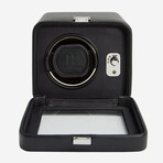 Wolf 1834 // Windsor Leather Single Watch Winder With Cover // Black // 4525029