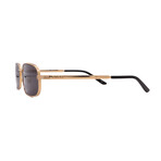Unisex // GUCCI GG1457S 001 Pilot Sunglasses // Gold + Dark Gray Lenses
