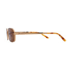 Unisex // GUCCI GG1457S 002 Pilot Sunglasses // Gold + Dark Brown Lenses