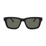 Gucci // Men's // GG1869S 001 Square Sunglasses // Black Red Green + Gray Lenses
