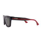 Gucci // Men's // GG1869S 001 Square Sunglasses // Black Red Green + Gray Lenses
