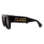 GUCCI // Men's // GG1772S 001 Square Sunglasses // Black Gold + Dark Gray
