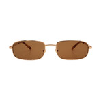 Unisex // GUCCI GG1457S 002 Pilot Sunglasses // Gold + Dark Brown Lenses