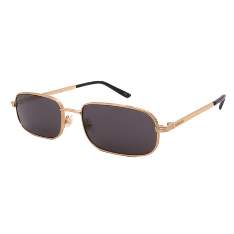 Unisex  // GUCCI GG1457S 001 Pilot Sunglasses // Gold + Dark Gray  Lenses