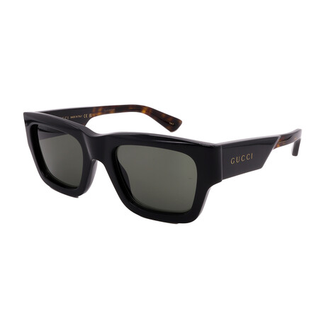 Unisex  // GUCCI GG1668S 001 Square Sunglasses // Black  + Dark Gray Lenses