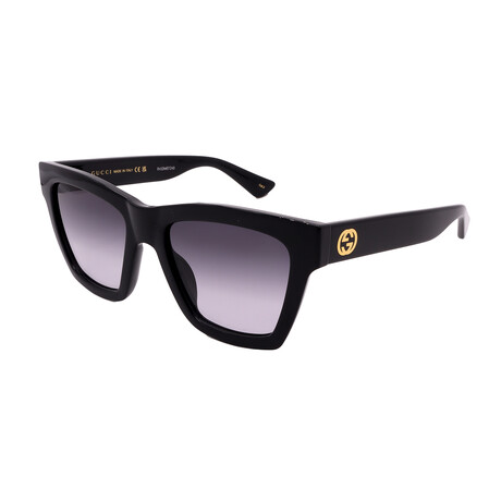 Unisex  // GUCCI GG1714S 001 Square Sunglasses // Black  + Gray Gradient Lenses