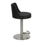 Eros Adjustable Height Swivel Stool with Heavy Base // Black