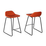 Ava Counterstool in Faux Leather Set of 2 // Terracotta