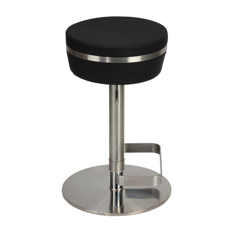 Athena Adjustable Height Swivel Stool with Heavy Base // Black