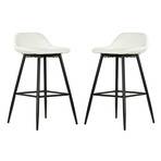 Rain Counterstool in Faux Leather Set of 2 // White