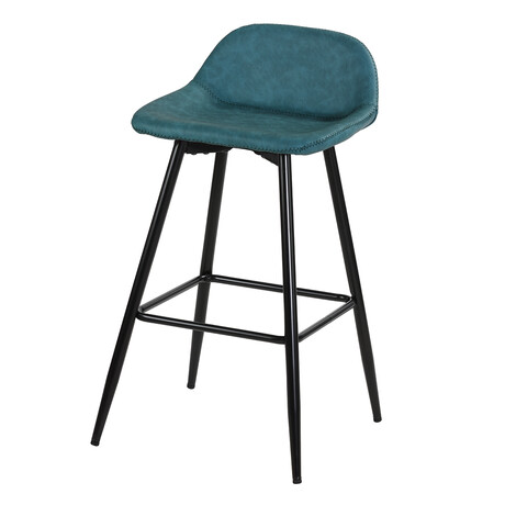 Rain Counterstool in Faux Leather Set of 2 // Teal