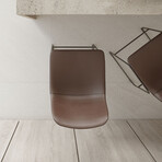 Safi Counterstool in Faux Leather Set of 2 // Coffee Brown