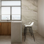 Rain Counterstool in Faux Leather Set of 2 // White
