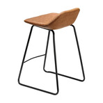 Ava Counterstool in Faux Leather Set of 2 // Saddle Brown