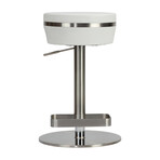 Athena Adjustable Height Swivel Stool with Heavy Base // Snow White