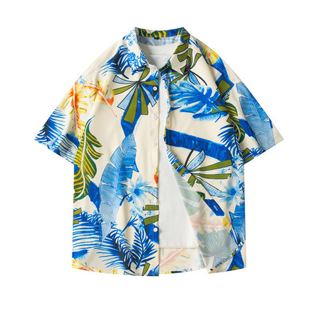 Pattern Short Sleeve Button-Up // Multicolor (XS)