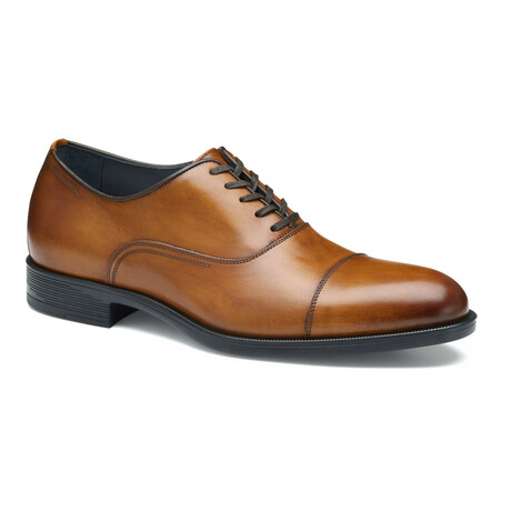 Leather Flynch Cap Toe Oxfords // Tan (8)