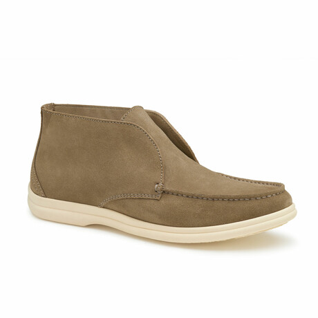 Marlow Laceless English Suede Chukka Boot // Taupe (8)