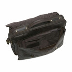 David Large Briefcase - Vaquetta Leather (Distressed Tan)