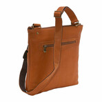 Angeles Flat Medium Messenger - Vaquetta Leather (Tan)