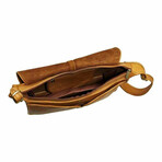 Constancio Large East West Messenger - Vaquetta Leather (Tan)