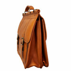 Rodrigo Double Sided Briefcase - Vaquetta Leather (Brown)