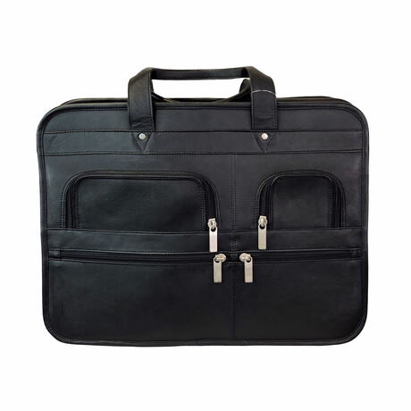 Bradley Large Zip Briefcase - Vaquetta Leather (Tan)