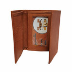 Abel Small Trifold Wallet - Vaquetta Leather (Tan)