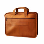Bradley Large Zip Briefcase - Vaquetta Leather (Tan)