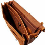 Rodrigo Double Sided Briefcase - Vaquetta Leather (Brown)