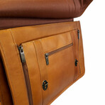 Rodrigo Double Sided Briefcase - Vaquetta Leather (Brown)