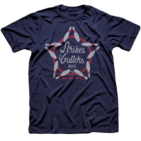 Strikes & Gutters T-Shirt // Navy (XS)