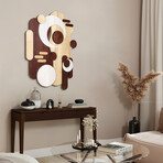 Sands Serenade II Hand Made & Hand Finished Dimensional Solid Paulownia Wood Abstracts Wall Art