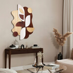 Sands Serenade I Hand Made & Hand Finished Dimensional Solid Paulownia Wood Abstracts Wall Art