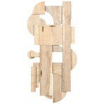 Amber Embraces I Hand Made & Hand Finished Dimensional Solid Paulownia Wood Abstracts Wall Art