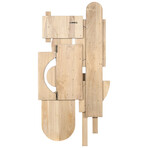 Luminous Whisper Hand Made & Hand Finished Dimensional Solid Paulownia Wood Abstracts Wall Art