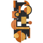 Amber Embraces I Hand Made & Hand Finished Dimensional Solid Paulownia Wood Abstracts Wall Art