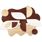 Sands Serenade I Hand Made & Hand Finished Dimensional Solid Paulownia Wood Abstracts Wall Art