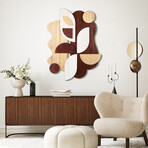 Sands Serenade I Hand Made & Hand Finished Dimensional Solid Paulownia Wood Abstracts Wall Art