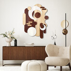 Sands Serenade II Hand Made & Hand Finished Dimensional Solid Paulownia Wood Abstracts Wall Art